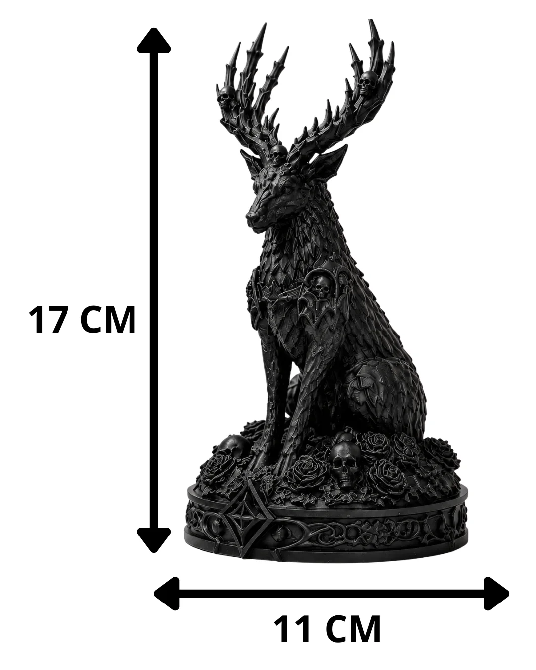 Escultura Ciervo Gótico 17 cm - Ariz Creativo