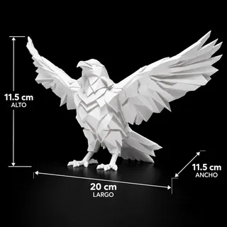 Escultura Cuervo Geométrico 20 cm - Ariz Creativo