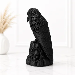Escultura Cuervo Gótico 17 cm - Ariz Creativo