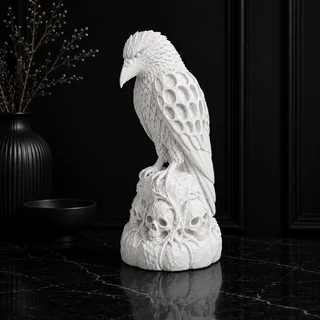 Escultura Cuervo Gótico 17 cm - Ariz Creativo