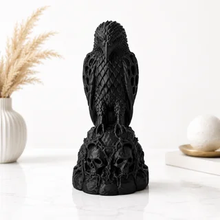Escultura Cuervo Gótico 17 cm - Ariz Creativo