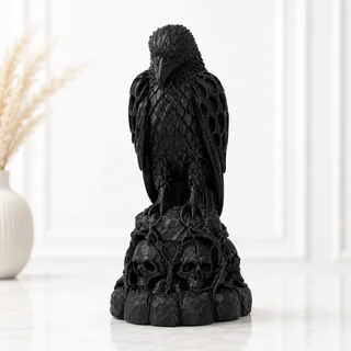 Escultura Cuervo Gótico 17 cm - Ariz Creativo
