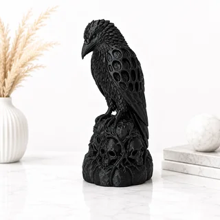 Escultura Cuervo Gótico 17 cm - Ariz Creativo