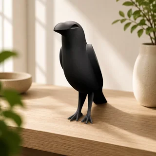 Escultura Cuervo Minimalista 20 cm - Ariz Creativo
