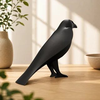 Escultura Cuervo Minimalista 20 cm - Ariz Creativo