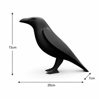 Escultura Cuervo Minimalista 20 cm - Ariz Creativo