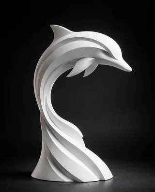 Escultura Delfín Espiral 15 cm - Ariz Creativo