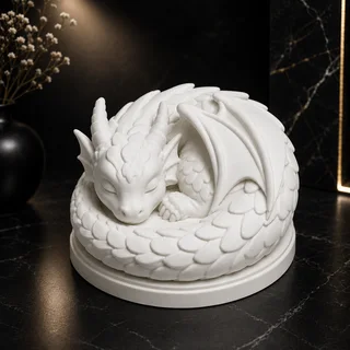 Escultura Dragón Bebé Durmiente - Ariz Creativo
