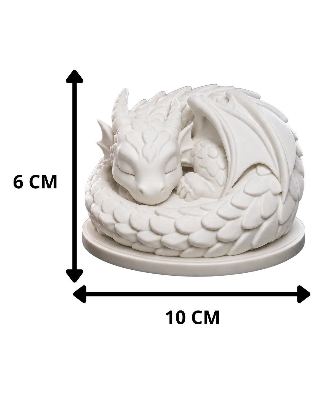 Escultura Dragón Bebé Durmiente - Ariz Creativo