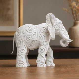 Escultura Elefante con Grabados 15 cm - Ariz Creativo