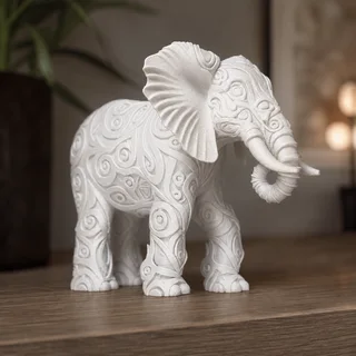 Escultura Elefante con Grabados 15 cm - Ariz Creativo