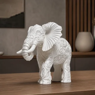 Escultura Elefante con Grabados 15 cm - Ariz Creativo