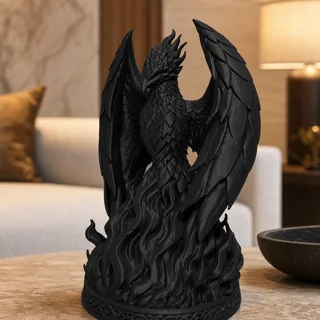 Escultura Fénix Medieval 17 cm - Ariz Creativo