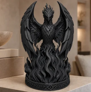 Escultura Fénix Medieval 17 cm - Ariz Creativo