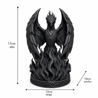 Escultura Fénix Medieval 17 cm - Ariz Creativo