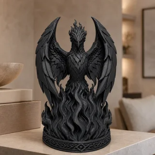 Escultura Fénix Medieval 17 cm