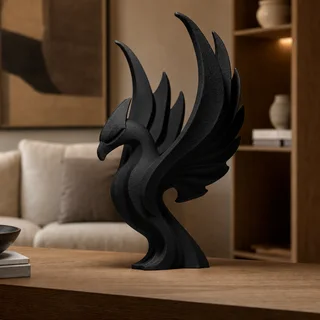 Escultura Fénix Minimalista 20 cm - Ariz Creativo