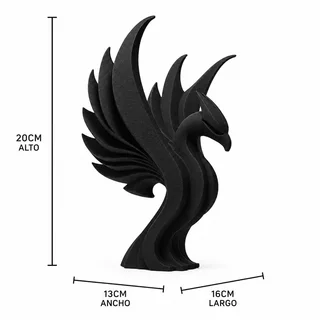 Escultura Fénix Minimalista 20 cm - Ariz Creativo