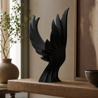 Escultura Fénix Minimalista 20 cm - Ariz Creativo