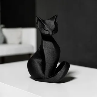 Escultura Gato Minimalista 15 cm - Ariz Creativo
