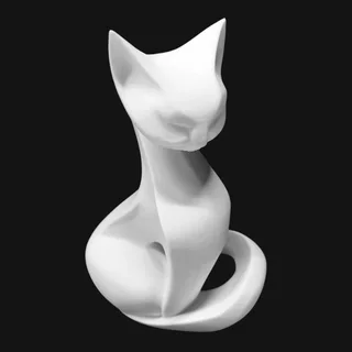 Escultura Gato Minimalista 15 cm - Ariz Creativo