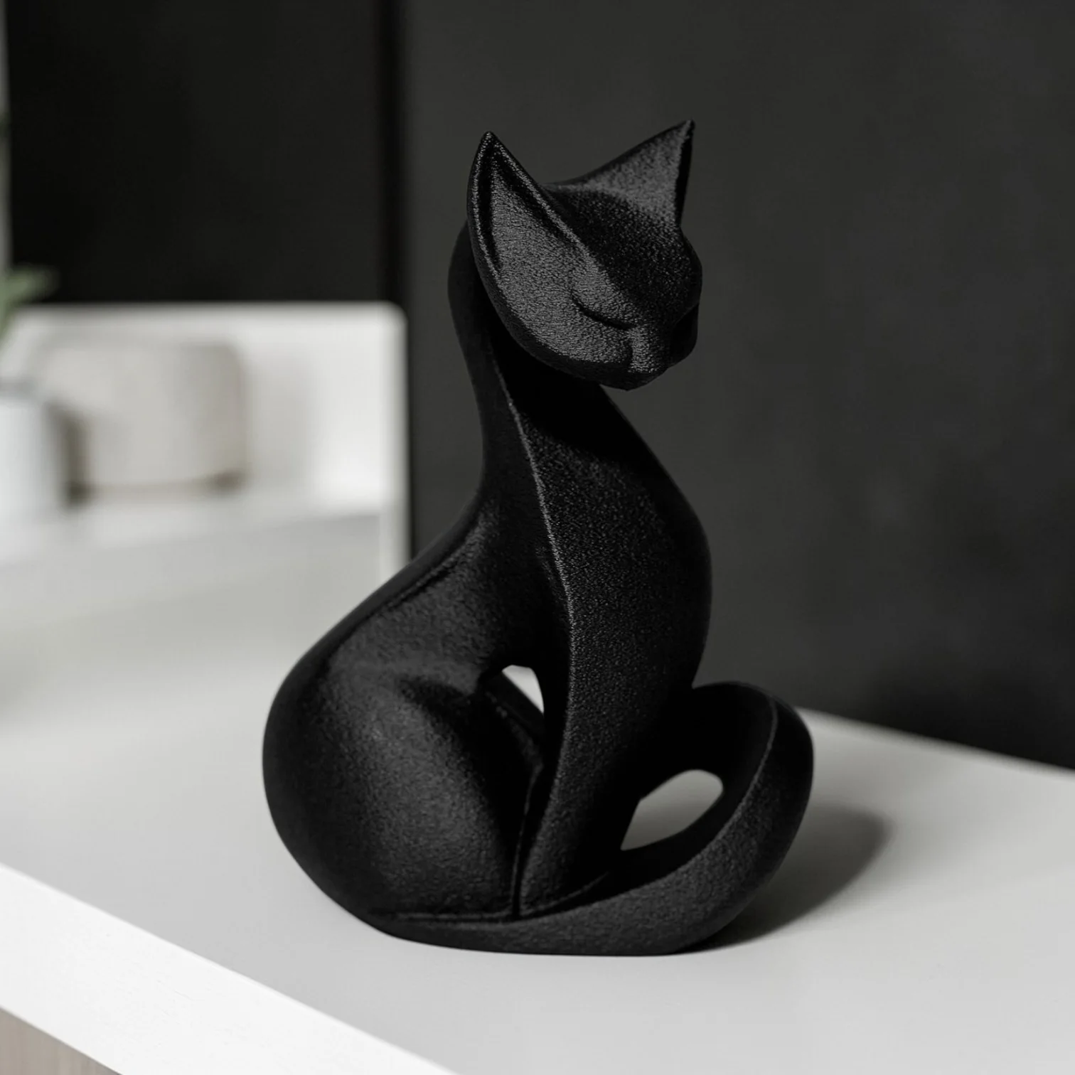 Escultura Gato Minimalista 15 cm - Ariz Creativo