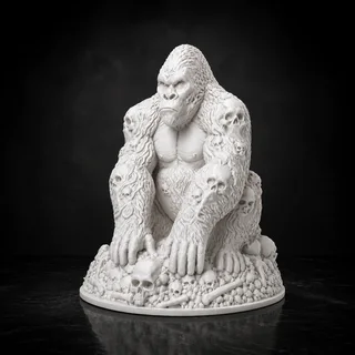 Escultura Gorila Gótico 17 cm - Ariz Creativo