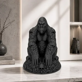 Escultura Gorila Gótico 17 cm - Ariz Creativo