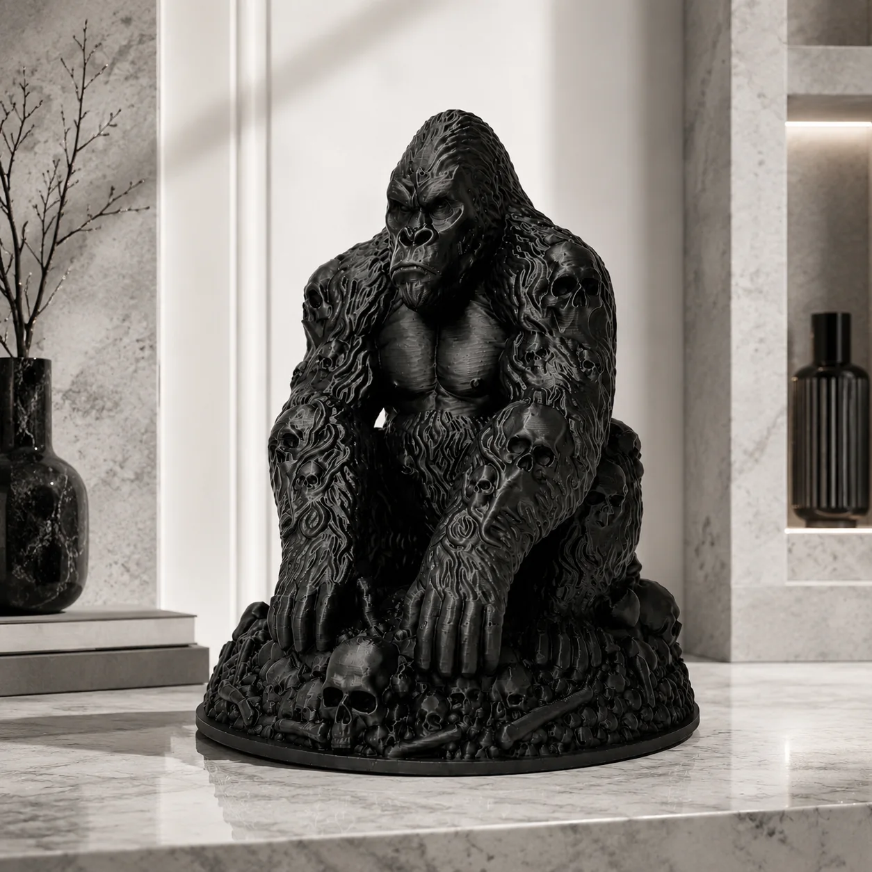 Escultura Gorila Gótico 17 cm - Ariz Creativo