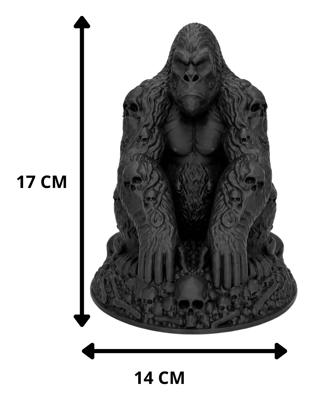 Escultura Gorila Gótico 17 cm - Ariz Creativo