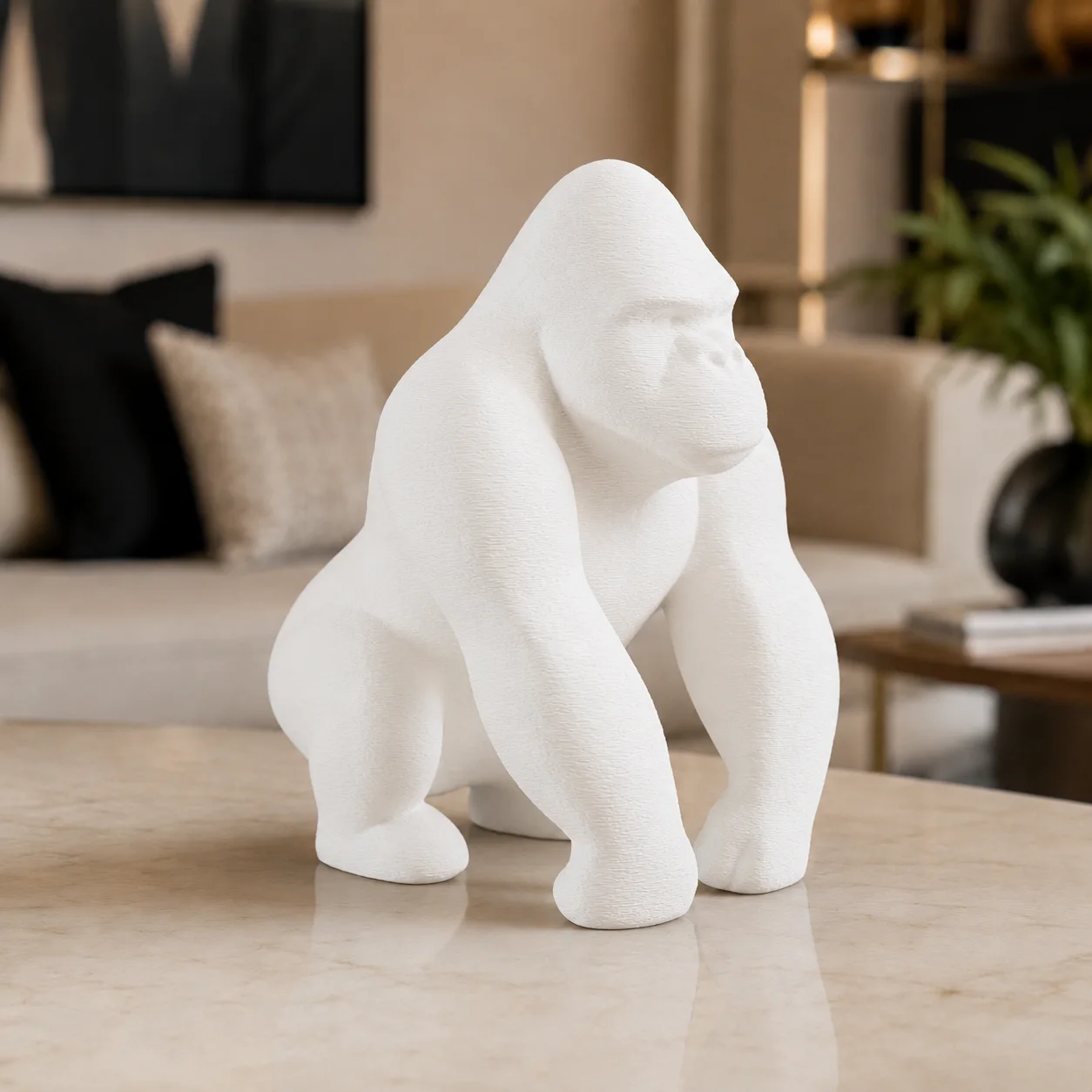 Escultura Gorila Minimalista 14 cm - Ariz Creativo