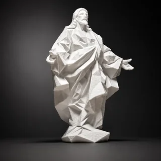 Escultura Jesús Geométrica - Ariz Creativo