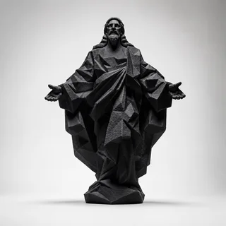 Escultura Jesús Geométrica - Ariz Creativo
