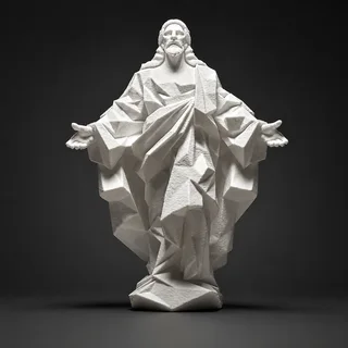 Escultura Jesús Geométrica - Ariz Creativo