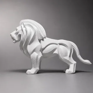 Escultura León Acabado Roca - Ariz Creativo