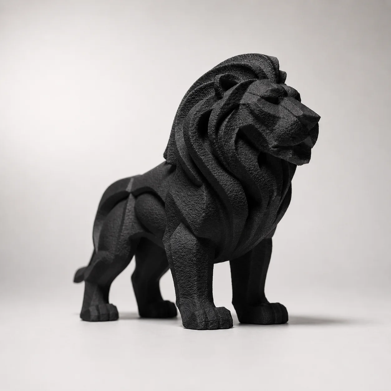 Escultura León Acabado Roca - Ariz Creativo