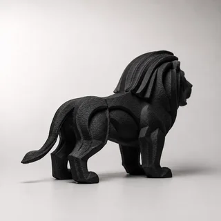 Escultura León Acabado Roca - Ariz Creativo