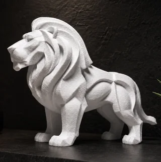 Escultura León Acabado Roca - Ariz Creativo