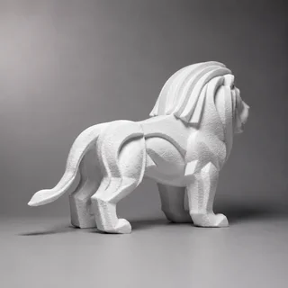 Escultura León Acabado Roca - Ariz Creativo