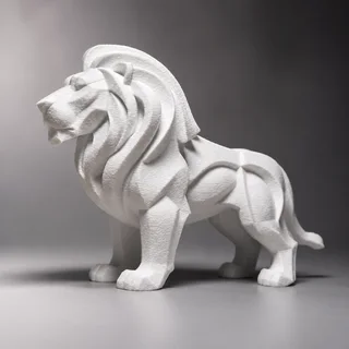 Escultura León Acabado Roca - Ariz Creativo