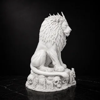 Escultura León con Calaveras 17 cm - Ariz Creativo