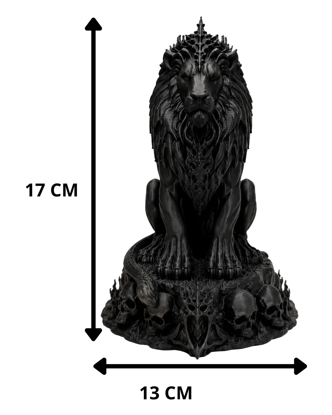 Escultura León con Calaveras 17 cm - Ariz Creativo