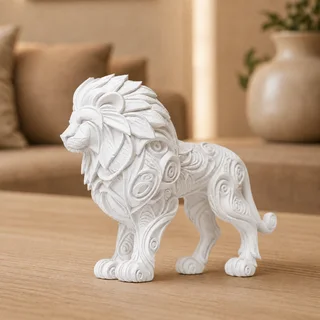 Escultura León con Grabados 15 cm - Ariz Creativo