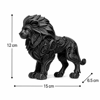 Escultura León con Grabados 15 cm - Ariz Creativo