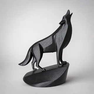 Escultura Lobo Aullador 15 cm - Ariz Creativo