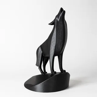 Escultura Lobo Aullador 15 cm - Ariz Creativo