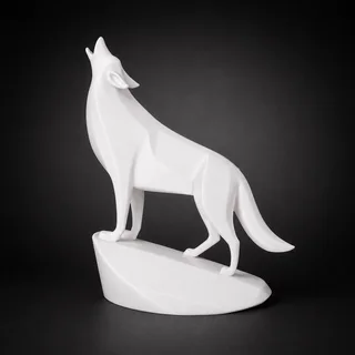 Escultura Lobo Aullador 15 cm - Ariz Creativo