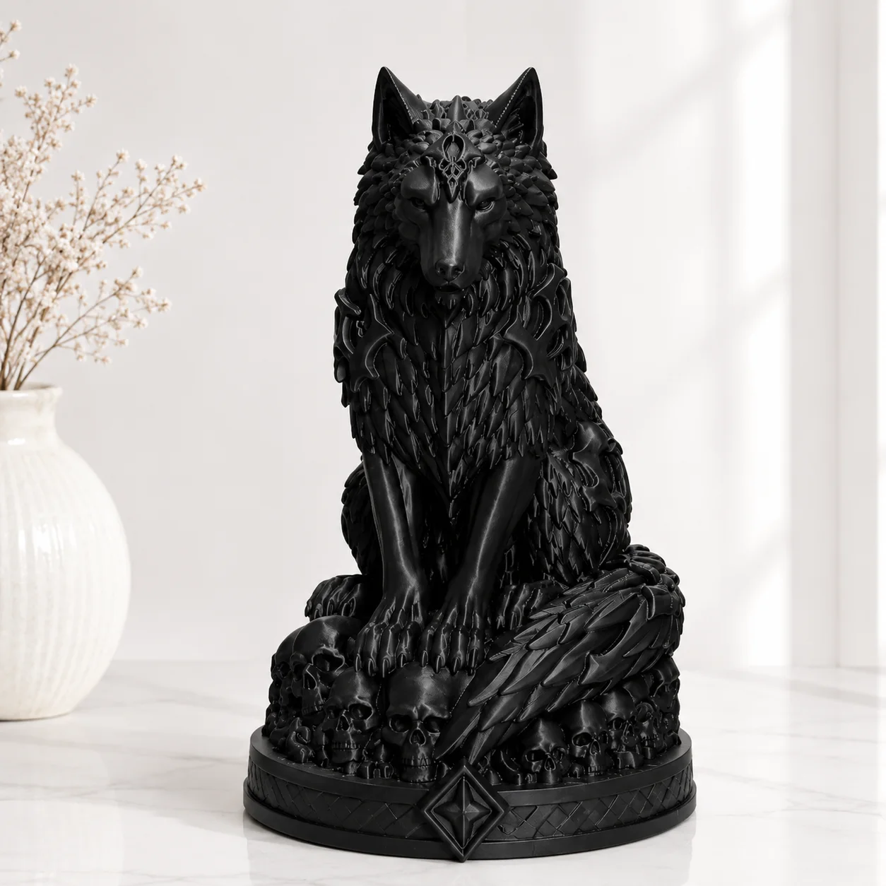 Escultura Lobo Gótico 17 cm - Ariz Creativo