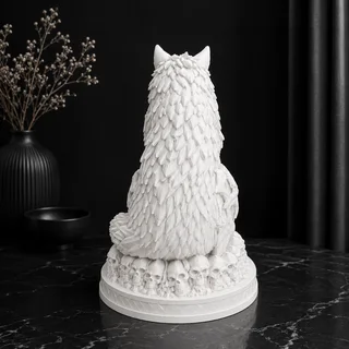 Escultura Lobo Gótico 17 cm - Ariz Creativo