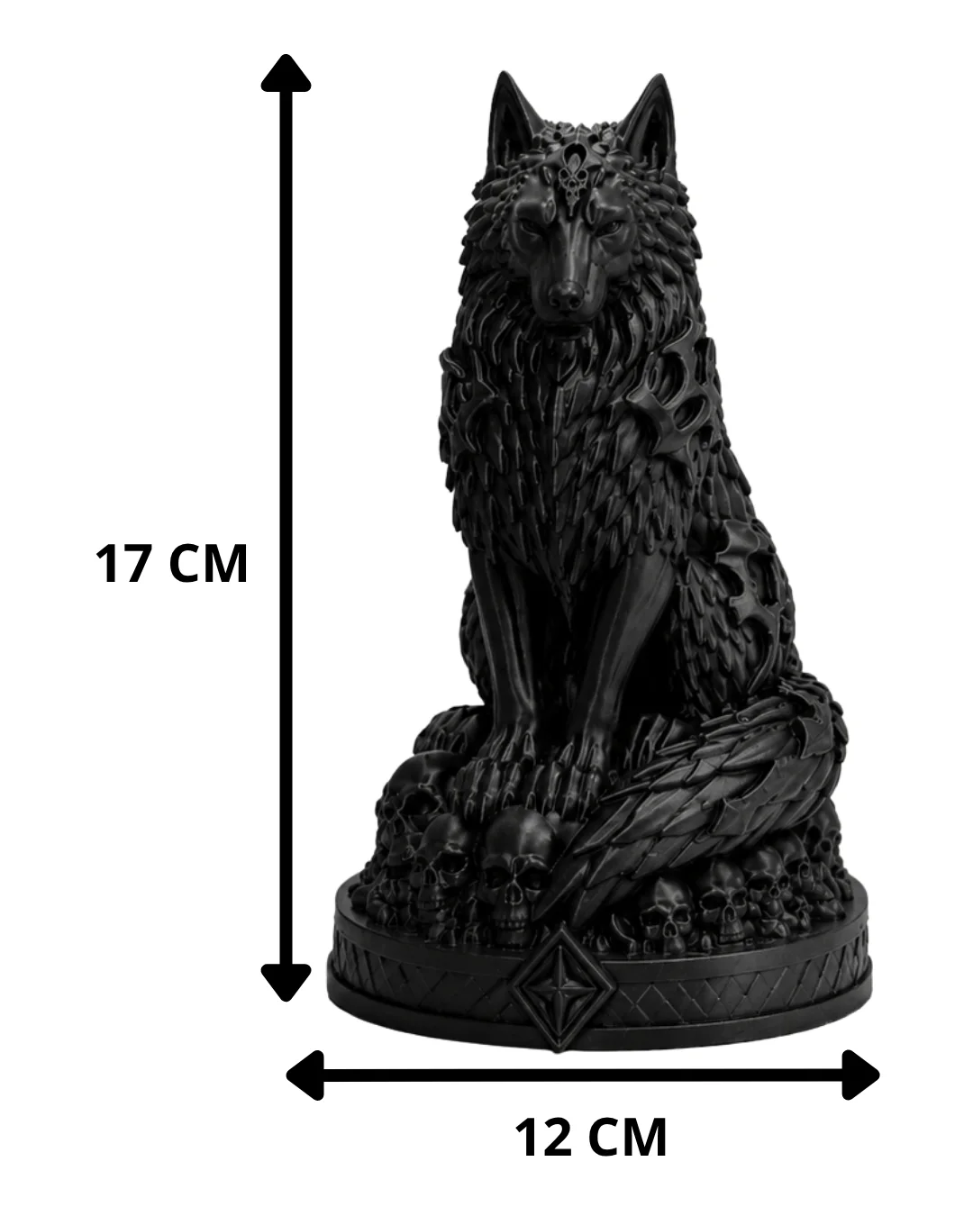 Escultura Lobo Gótico 17 cm - Ariz Creativo